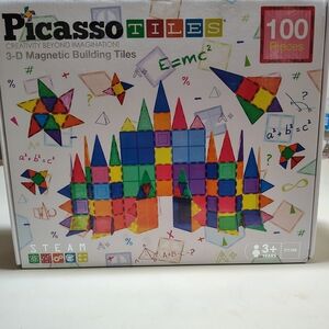 3D Magnetic Building Tiles - 100 Piece Set